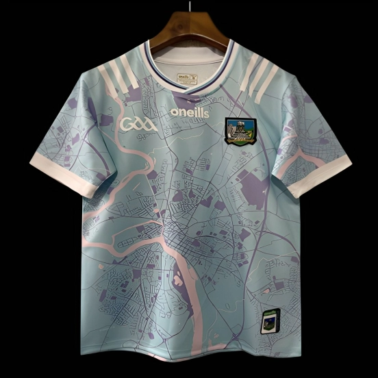 25/26 Limerick GAA Light Blue with Purple Map Design Away Jersey