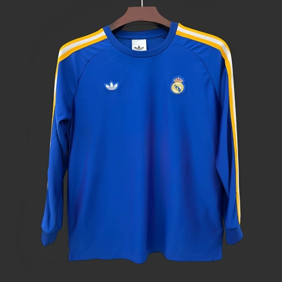 25/26 Real Madrid Originals Blue Crew Long Sleeve Sweat