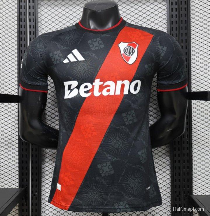 Player Version 26/27 River Plate Black with Red Diagonal Band Third Jersey
