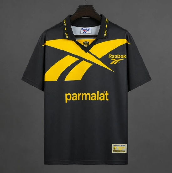 Retro 97/98 Atletico Penarol Away Black Yellow Jersey