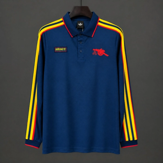 26/27 Arsenal SPZL FC Long Sleeve Navy Blue Polo Shirt