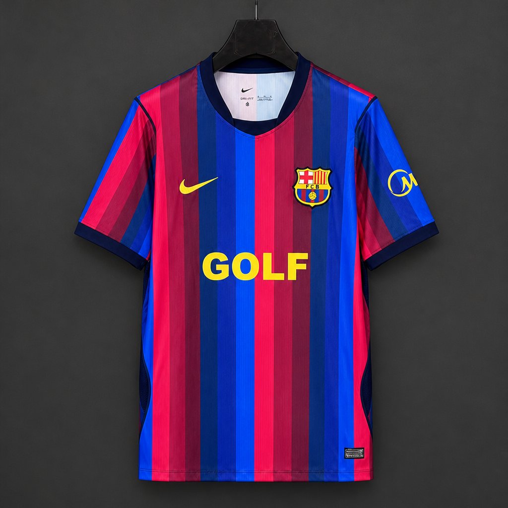 26/27 Barcelona x Golf Wang El Clasico Red/Blue Jersey